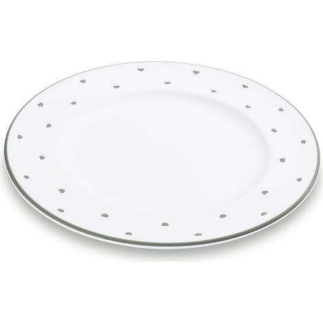 Gmundner Keramik Herzerl Grau, Dessertteller Gourmet (Ø 22cm)