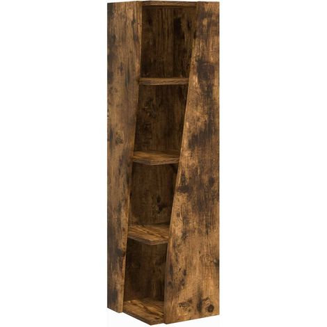 Maison Exclusive - Meuble d'angle Chêne fumé 27,5x27x102cm Bois d'ingénierie (1/5)