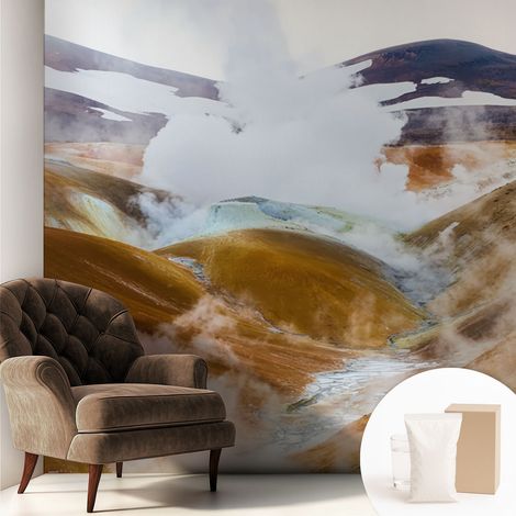 Carta Da Parati - Murale Alla Moda Decorazione - Camera Da Letto - Con Colla Gratuita colline vulcaniche 250x250 cm (1/5)