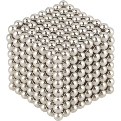 Lot de 512 aimants néodyme QttvbTna, formes géométriques éducatives, nickel, 3 mm, coffret métallique inclus