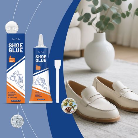 Colle de réparation pour chaussures - adhérence douce, longue durée et sans résidus, convient à un usage quotidien sur tous types de chaussures -- 60 ml1 + raclette1 -- BIEMMEDUE (1/5)