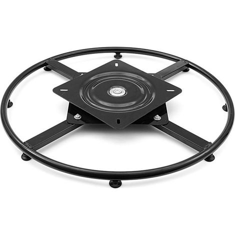 Q&Q bastidor plato giratoria retorno 250x250 negro d600mm , Este soporte giratorio con retorno automático permite un movimiento rotacional controlado en sill