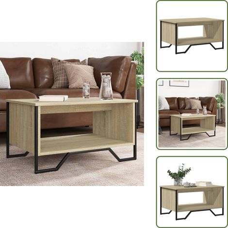 Couchtisch Sonoma-Eiche 75x51x40 cm Holzwerkstoff - Couchtisch - Couchtische - Couchtisch Niedrig - Tisch (1/5)