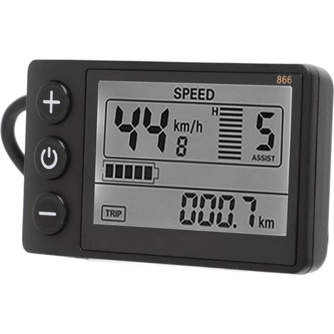 Compteur LCD étanche pour vélo électrique 24V-60V, panneau de commande avec connecteur imperméable (1/5)