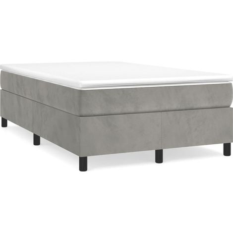 Maison Exclusive - Boxspringbettgestell Hellgrau 120x200 cm Samt