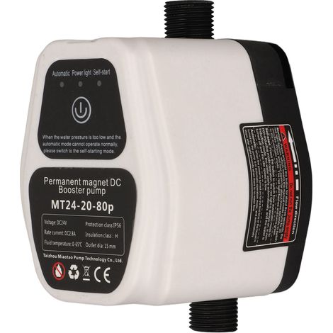 Pompe de surpression automatique pour douche, pompe murale à recirculation d'eau CC 100-240 V, prise UE (1/5)