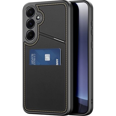 Funda Dux Ducis Rafi II para Samsung Galaxy S25 con soporte y cartera - Negra
