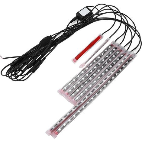 Motorrad-RGB-Ambientebeleuchtung, App-Steuerung, Bluetooth-Fernbedienung, 12 V, 8 LED-Streifen, Umbau