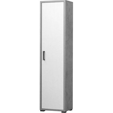 3602 OSB Colonna Montata spessore 25mm un'anta finirtura scocca ossido ante bianco cemento 43,7 L x 175 H x 33 P
