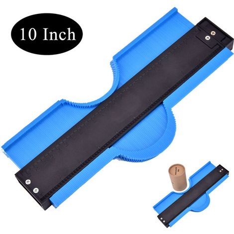 Copieur de Contour Verrouillable 26cm Double Serrure, Copieur de Profil, Jauge de Contour, Jauge de Duplication de Contour, Gabarit de Decoupe Outil Parquet et Sol pour Menuiserie (1/4)