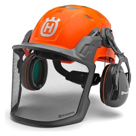 Casco elmetto forestale protettivo Husqvarna Technical con visiera e cuffie