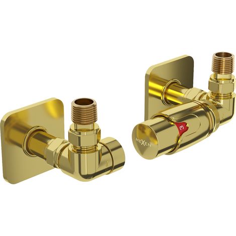 Mexen G00 set termostatico assiale con copertura S, dorato - W903-900-909-50 (1/3)