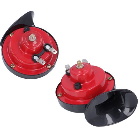 Kit de klaxon de voiture 120db, résistance à l'eau Super forte, trompette à tonalité haute et basse 12V pour moto (1/5)