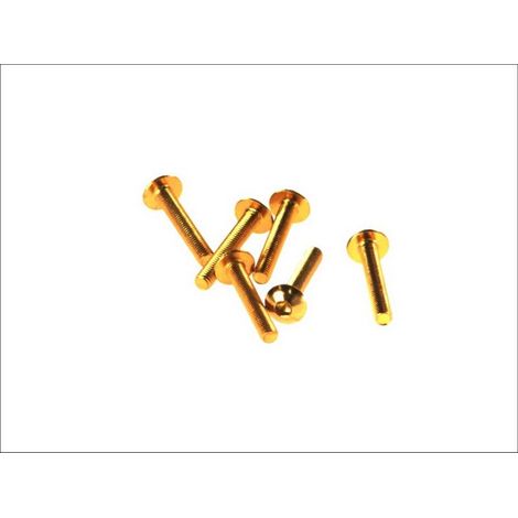 Set di 6 bulloni per carenatura dorati V Parts M5x30 Viti a brugola TA530OR