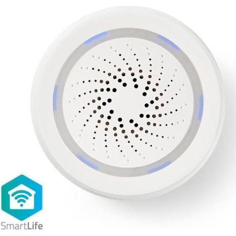 Nedis wifi sirena inteligente 85db 8 sonidos blanco - wifisi10cwt (1/4)