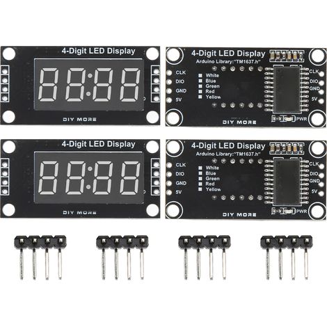 LED 4-stellige 7-Segment-Digitalröhrenanzeigemodule (0,36 Zoll) mit grünem Treiberchip TM1637 MRA110J (1/5)