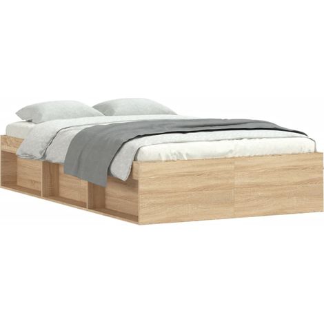 Cadre de lit chêne sonoma 120x190 petit double (1/5)