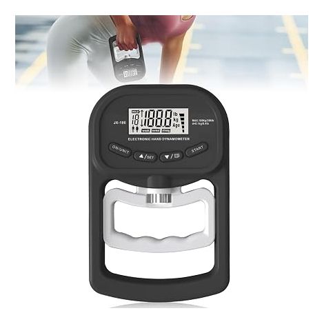 Digital Handheld Force Measuring Device 180kg Digital Grip Force Measuring Device LED Display Manual Dynamometer with USB Charging Cable (1/5)