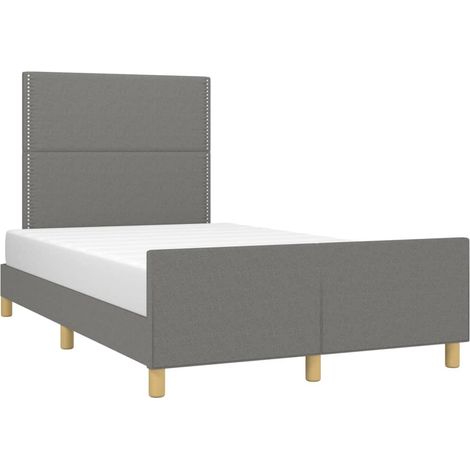 vidaXL Giroletto senza Materasso Grigio Scuro 120x200 cm Tessuto (1/5)