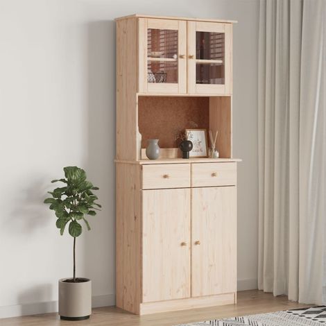 Buffet,Bahut,Meuble de Rangement,Buffet de cuisine ALTA 77x35x188 cm bois massif de pin CIV444492 (1/5)