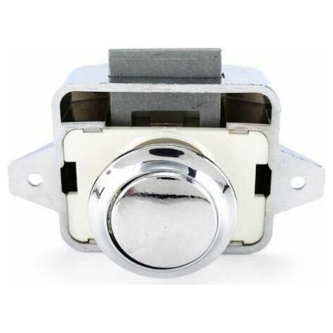 3 pièces，Bouton poussoir Loquet - sans clé Serrure de meuble，Argent (1/5)