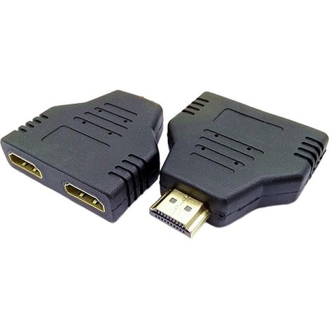 L'adaptateur répartiteur 1 entrée, 2 sorties prend en charge la qualité HD 1080p et est compatible avec la conversion audio DVD et télévision par satellite. (1/5)