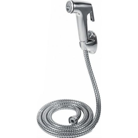Jet Lavant Portable Pour Toilette - Tête De Pulvérisation ABS - Flexible En Acier Inoxydable 150 cm - Raccord G1/2 - 1 Pièce (1/5)