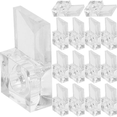 20 Sets Mirror Clips Wall Hanging Kit Mirror Hangers Mirror Clips for Frameless Mirror (1/3)