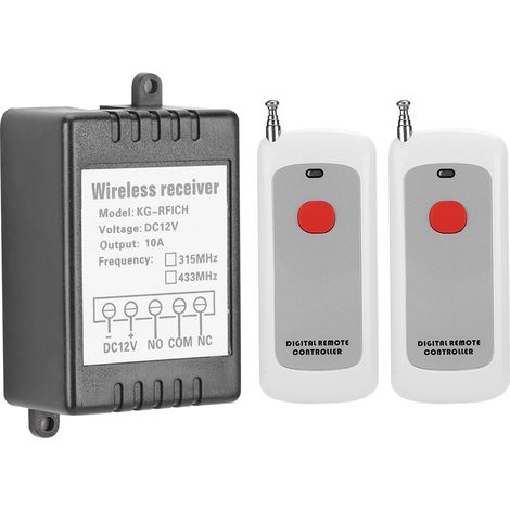 Télécommande monocanal 12 V, émetteur-récepteur, apprentissage du code, portée 1000 m (3280,8 pi) (1/5)