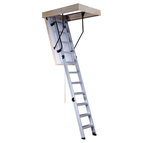 Escalier Escamotable Cabal 46 Mm – Aluminium Et Trappe Isolée Caisson 110 X 70 Cm