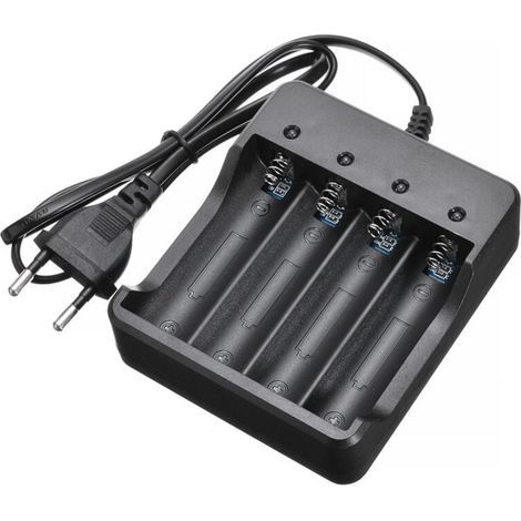 Chargeur Rapide pour Batterie AA, AAA. Convient aux Batteries : 10440, 14500, 17670, 18650, 18700.