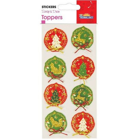 Stickers en relief - Forêt de Noël à paillettes (1/2)