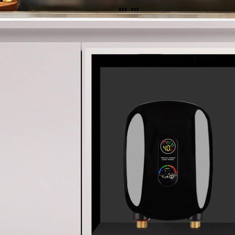 6500W Elektrische Warmwasserboiler Warmwasserspeicher Wassererhitzer Boiler Wasserboiler Wasserbereiter Mini Tankloser Durchlauferhitzer mit LCD-Display für Küche