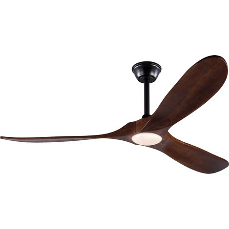 MODENUIT Deckenventilator mit LED 60 Zoll 152 cm Holz Schwarz Walnuss mit Fernbedienung (1/5)