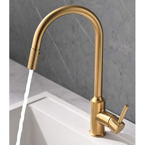 Robinet Mitigeur Cuisine - Monocommande - Raccord 3/8 Pouces - Compatible Chauffe-Eau Fermé - Pour Évier Standard - 1 Pièce