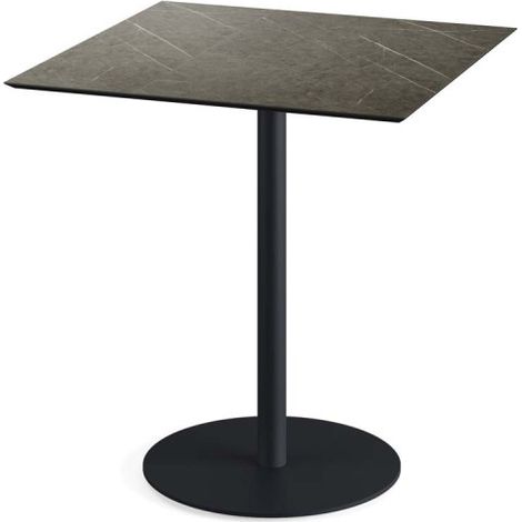 Urban table de bistrot avec piètement noir + plateau HPL 70x70 cm - Veba (1/4)