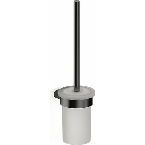 Swiss Aqua Technologies Simply R PVD Escobillero de pared con soporte de cristal, Gun metal (SATDSIMR37GM)