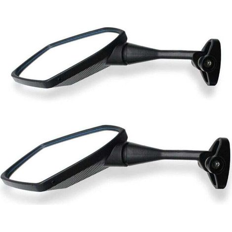 Retroviseur Moto, Retro Moto, 2 Rétroviseurs Moto ABS Rétroviseur Pentagonal Diamant Rotatif à 360 Degrés avec Vis (1/4)