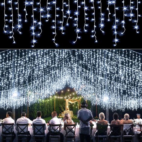 Guirlande lumineuse LED de Noël pour extérieur, 120 LED, 4 m, à insérer dans la décoration de jardin, festive (1/4)