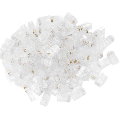 100 connecteurs TF1013D CAT5 RJ45 8P8C pour câble Ethernet, coupleur à tête cristalline pour communication réseau