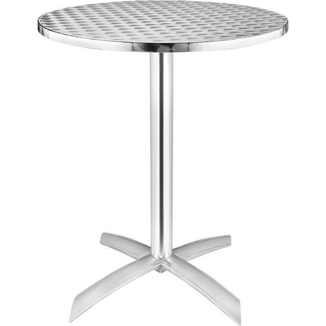 Table bistrot ronde basculante inox aluminium (Ø)600 mm (1/5)