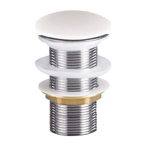 ONDEE ZEN - Bonde céramique clic-clac pour vasque - Finition Blanc Mat (1/3)