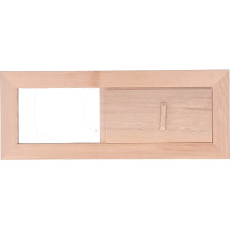 Grille de ventilation réglable en bois pour sauna et hammam (1/5)