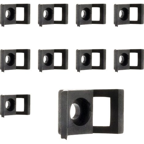 Zenitech – Lot de 10 embases à visser – Fixation avec collier de serrage – Pour tubes jusqu'à 50mm – Maintien optimal sur surfaces variées