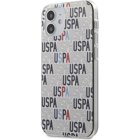 US Polo Assn Logo Mania - iPhone 12 Mini Hülle (Weiß)