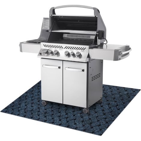 VECTRA 800 Grillschutzmatte für Terrasse, draussen - blau blue 100x200 cm