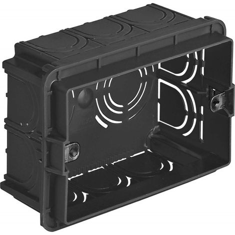 TrAdE Shop Traesio - Scatola Di Derivazione Installazione Cavi 4 Posti Incasso 13 X 7 X 5 Cm Parete -