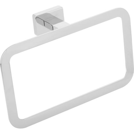 PrimeMatik - Porte serviette mural en chrome 225x150x55mm model Ever (1/5)