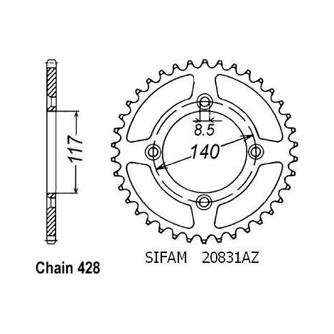 COURONNE DIVERS 20831CZ46