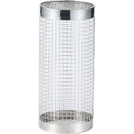 Panier à griller en acier inoxydable, cage cylindrique en maille pour barbecue, idéale pour le camping et les grillades au jardin (20 x 9 cm).